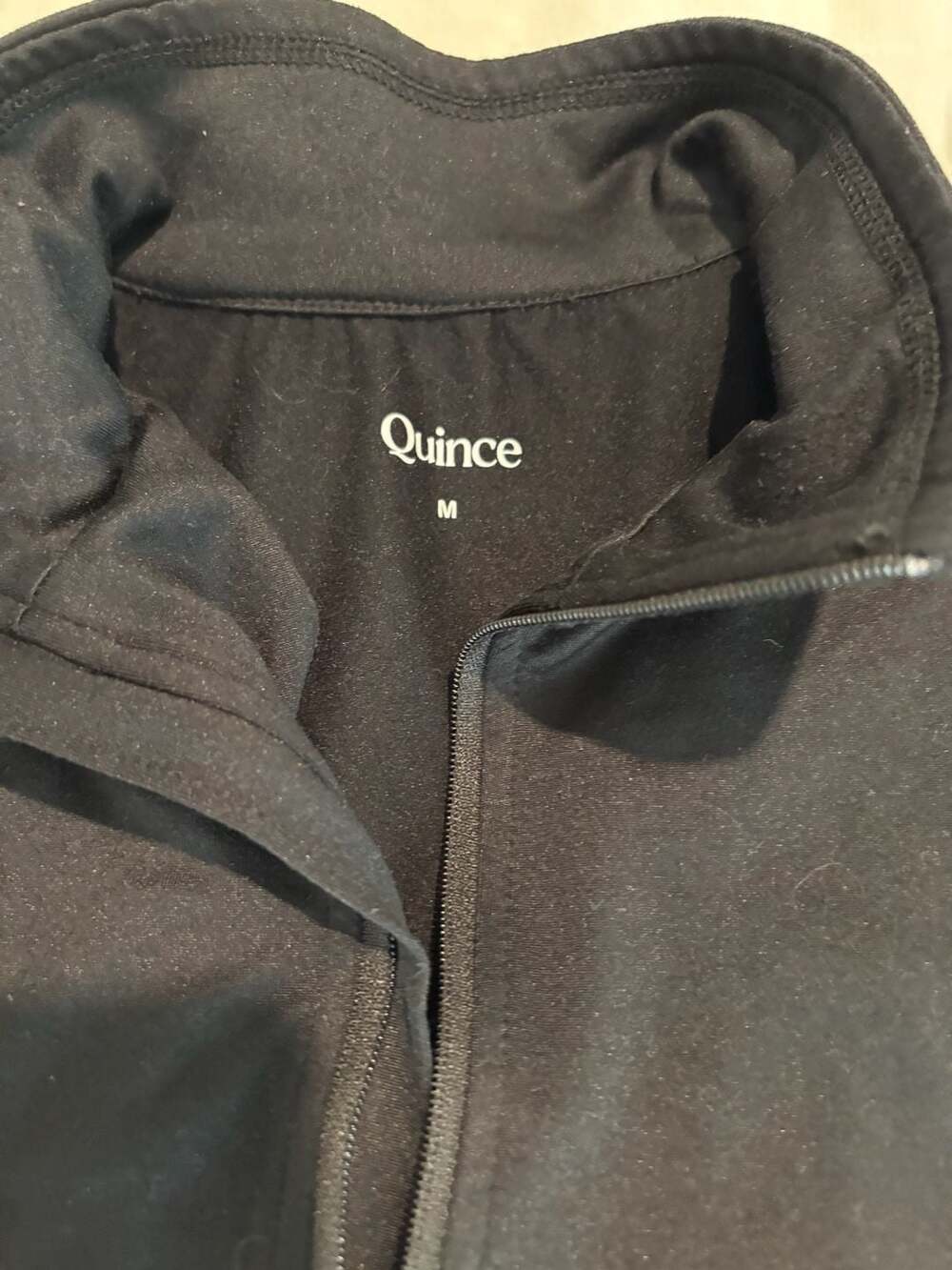 Quince Quarter-Zip Pullover Size M Black